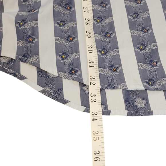 Robert Graham Men 3XL Flip Cuff Button Up Long Sleeve Shirt Stripes Roses Pearl - Picture 6 of 14